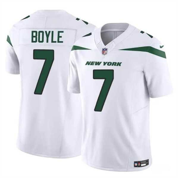 Men & Women & Youth New York Jets #7 Tim Boyle 2023 F.U.S.E. White Vapor Untouchable Limited Jersey